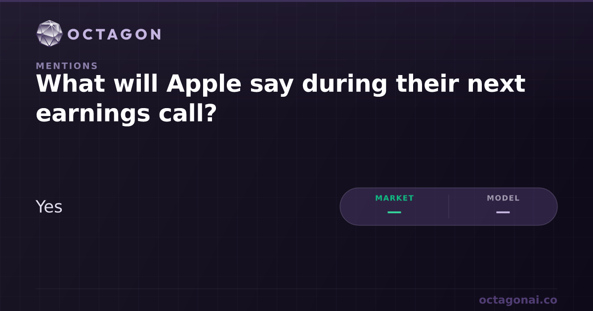 I Call Next What will Apple say during their next earnings call | Octagon